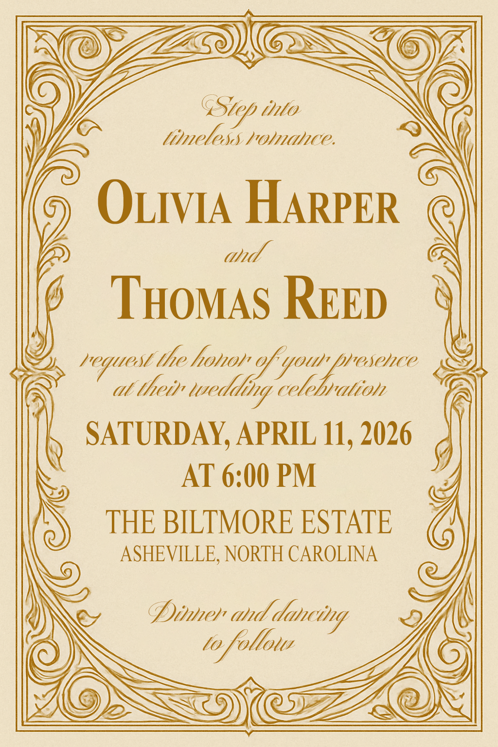 Olivia & Thomas Biltmore Invite