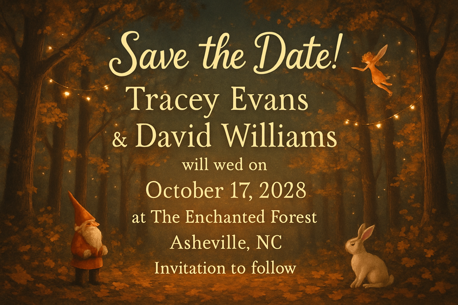 Tracey & David Enchanted Save The Date