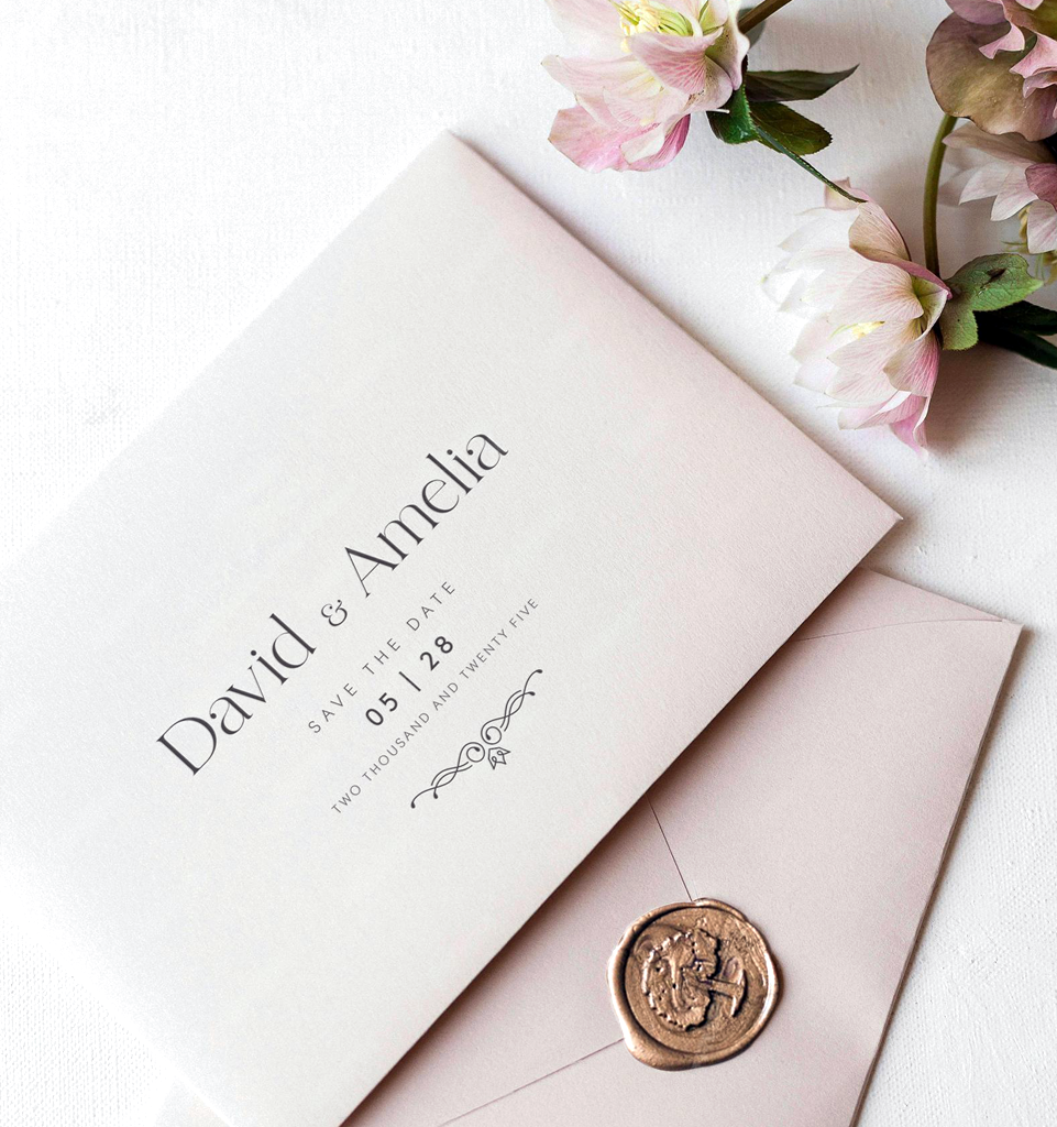 Save The Date Envelope Wax Seal
